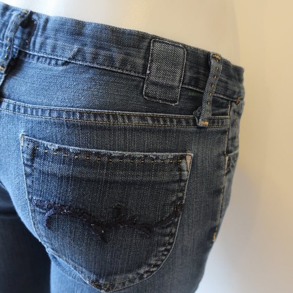 GOLD SIGN "ENVY" BLUE STRAIGHT LEG JEANS SZ 27* - Picture 7 of 9